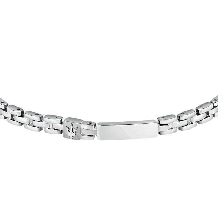 Maserati Iconic JM324AVD57 - Heren Armband - Roestvrijstaal - Zilverkleurig - 21.5 cm