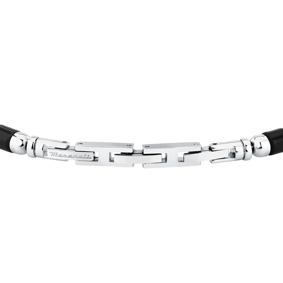 Iconic Bracelet JM334AVD46 - Heren Armband - Roestvrij staal - Zwart agaat - 19 + 3 cm