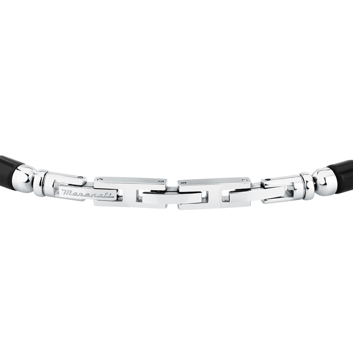 Iconic Bracelet JM334AVD46 - Heren Armband - Roestvrij staal - Zwart agaat - 19 + 3 cm