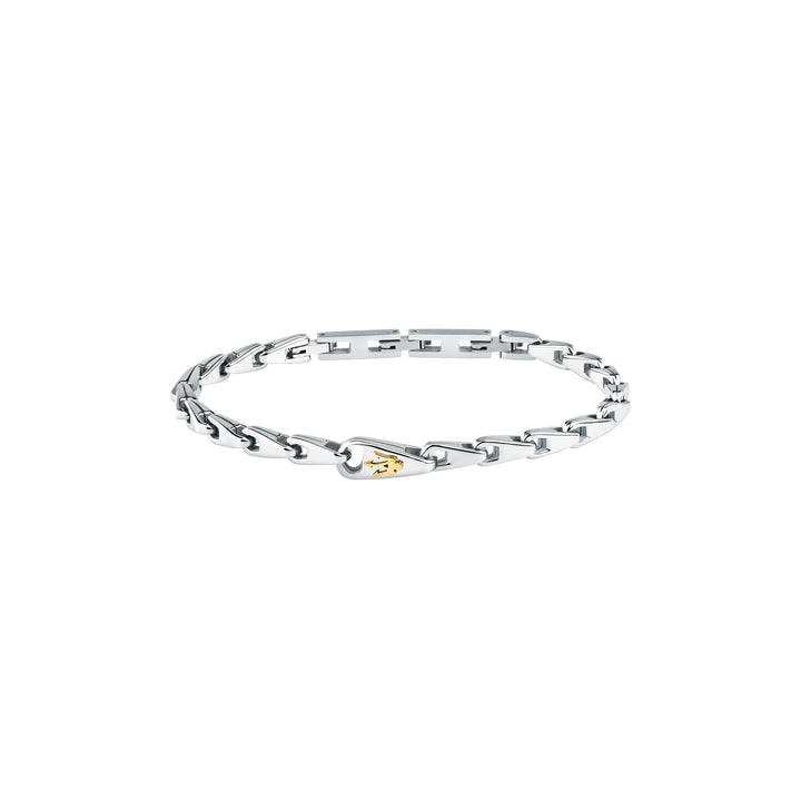 Maserati Iconic JM425AVD102 - Heren Armband - Roestvrij staal - Zilver Goudkleurig - 18.5 + 3 CM