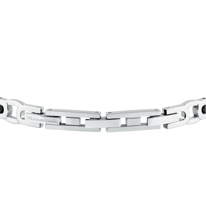 Maserati Iconic JM425AVD98 Heren Armband - Zilverkleurig en Zwart