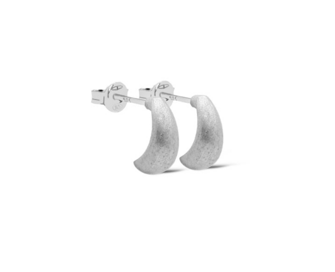 Karma Jewelry oorbellen X168S - Dames Oorbellen - Karma Symbols XL Moony Matt - Zilver