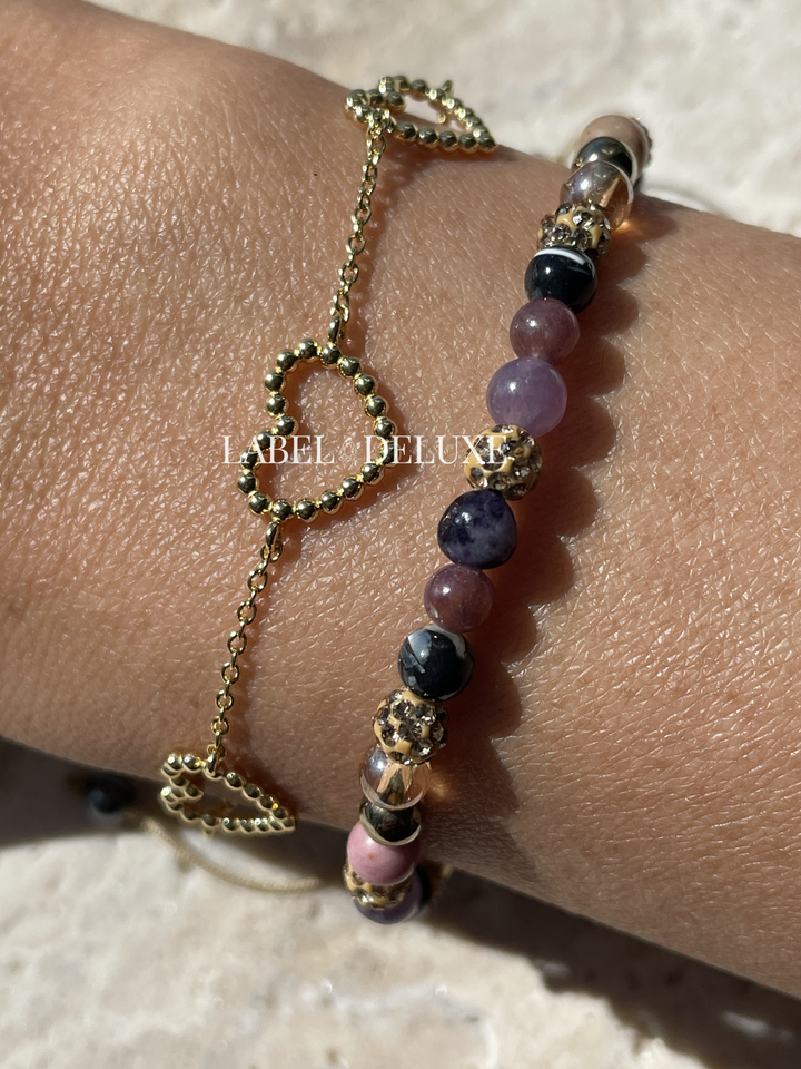 Karma Jewelry Armband 94151GP -  Damesarmband - Bracelet Open Heart - Sterling Zilver - 14K Gouden Plating - Goudkleurig - 16+3 CM