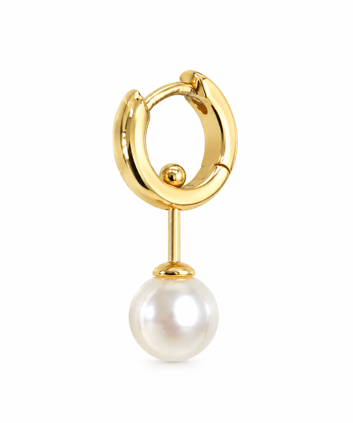 Label Deluxe Earrings LDLGO2014421PAR - Parel Oorbellen - Goud - 2,1 cm
