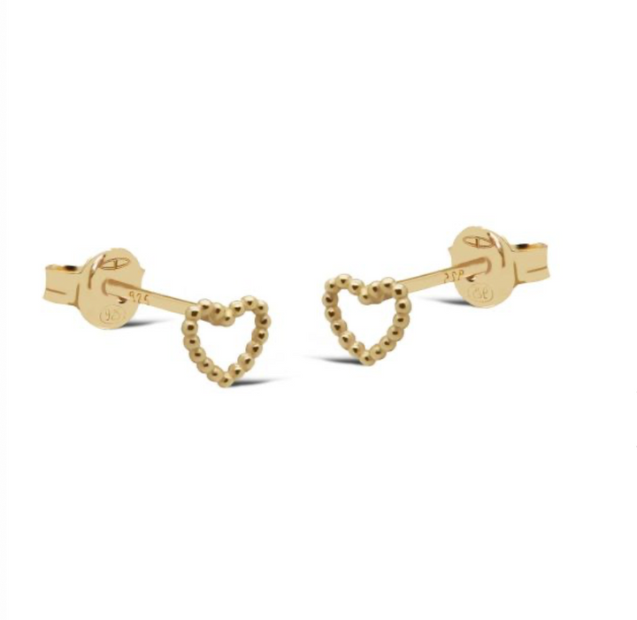 Karma Jewelry earrings M3303 - Dames Oorbellen - Symbols Open Heart Elsie - Goud - 4 MM