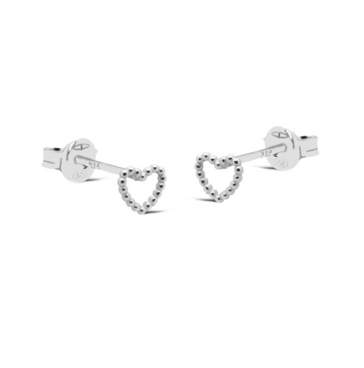Karma Jewelry oorbellen M3303S - Dames Oorbellen - Symbols Open Heart Elsie - Zilver - 4 MM
