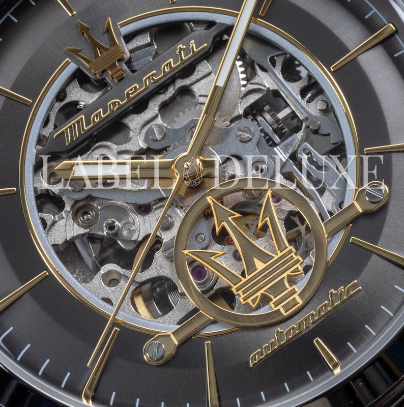 Maserati Epoca watch R8823118015 - Automatisch Herenhorloge - 42 mm - Zwart/Goud