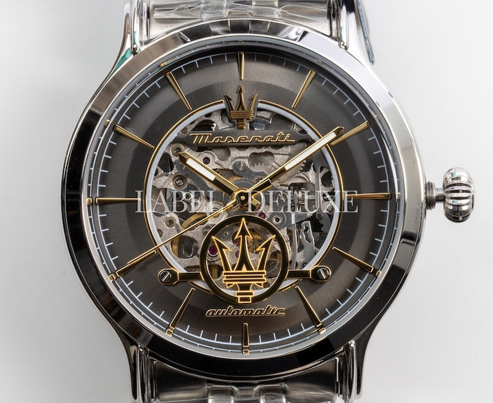 Maserati Epoca watch R8823118015 - Automatisch Herenhorloge - 42 mm - Zwart/Goud