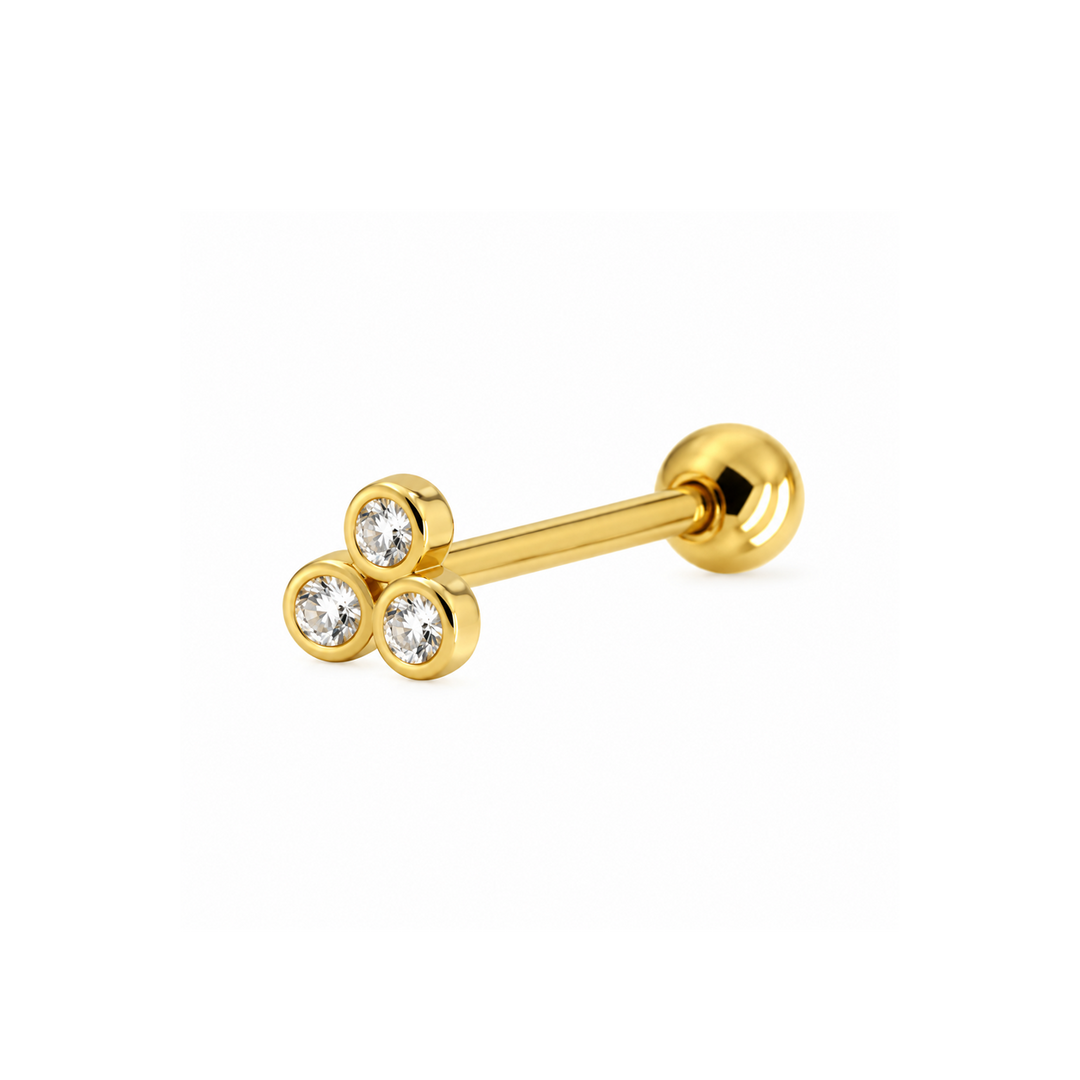 Nila Zirconia PC65GP - Piercing - Goud