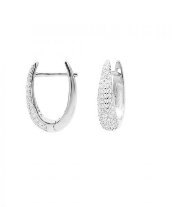 Karma Jewelry earrings M3214S - Dames Oorbellen - Hinged Hoops Ami Oval - Zilver - 1,5 cm