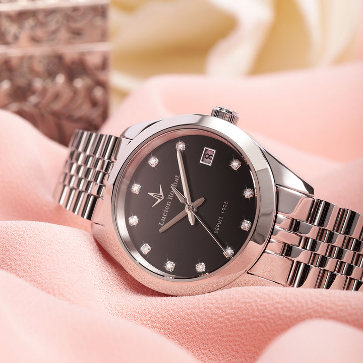 Lucien Rochat watch Madame R0453114502 - Quartz Dameshorloge - 32mm - Zwart Zilver
