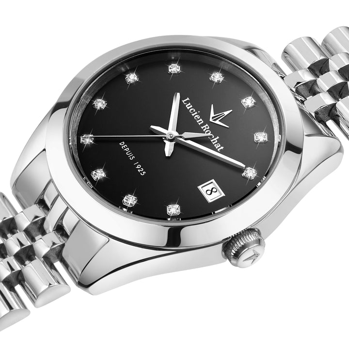 Lucien Rochat watch Madame R0453114502 - Quartz Dameshorloge - 32mm - Zwart Zilver