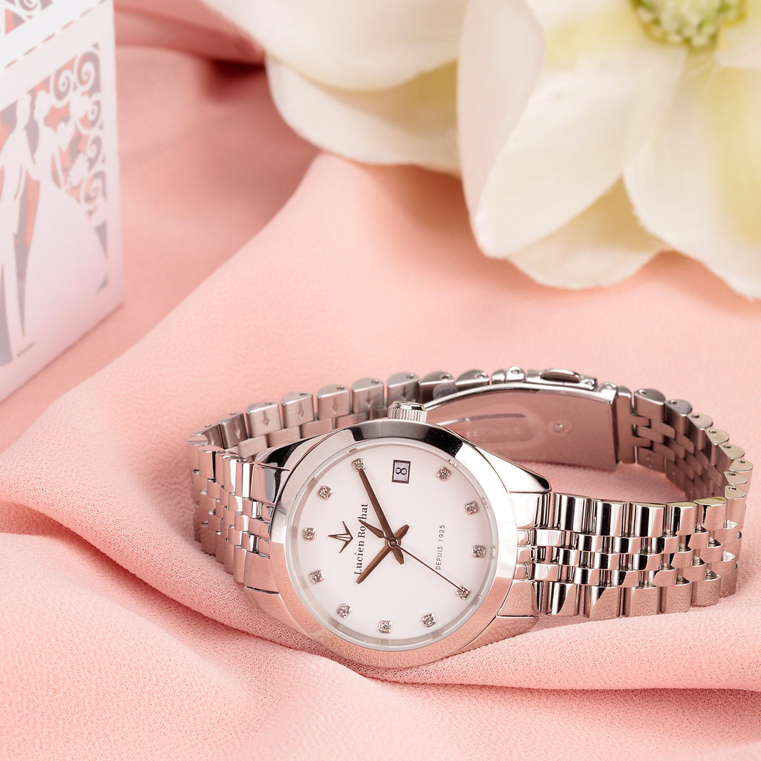 Lucien Rochat watch Madame R0453114510 - Quartz Dameshorloge - 32mm - Zilver Wit