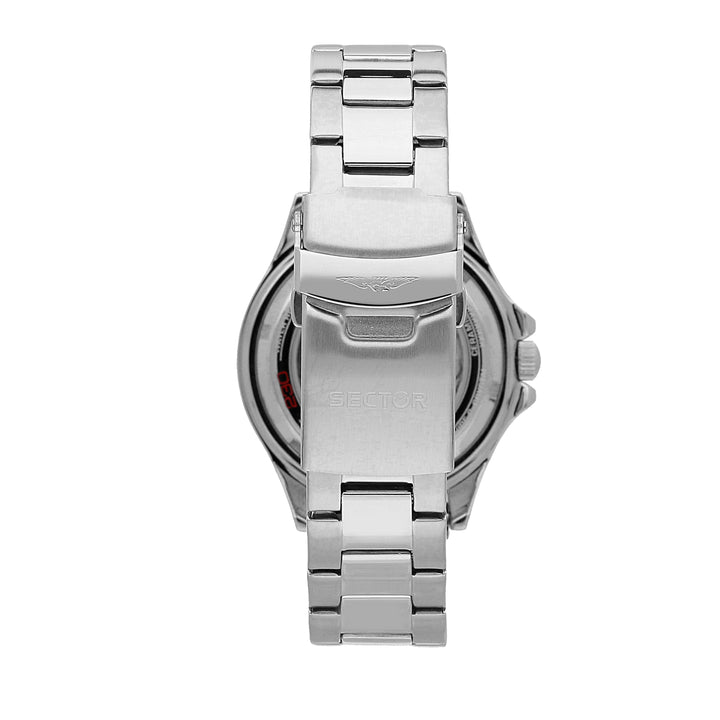 Sector No Limits watch R3221161003 - Automatisch Herenhorloge - 43MM - Zilverkleurig - Blauw - Zwart