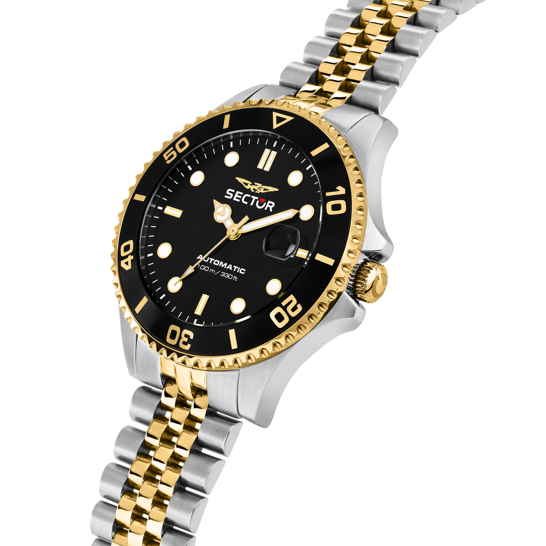 Sector No Limits watch R3223161015 230 Automatic Collection - Herenhorloge - 43 MM - Zilver/Zwart/Goud