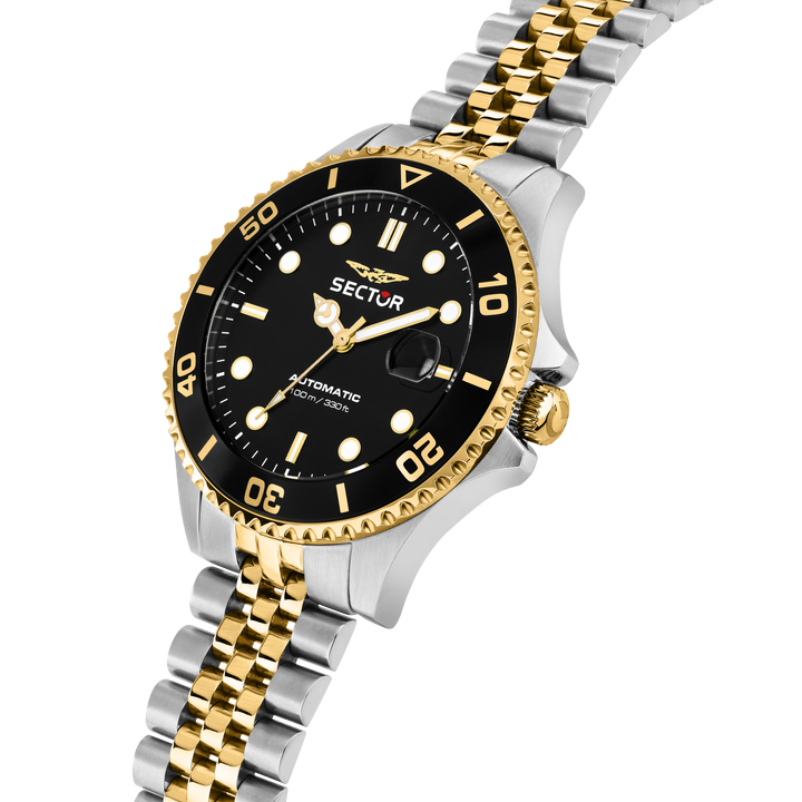 Sector No Limits watch R3223161015 230 Automatic Collection - Herenhorloge - 43 MM - Zilver/Zwart/Goud