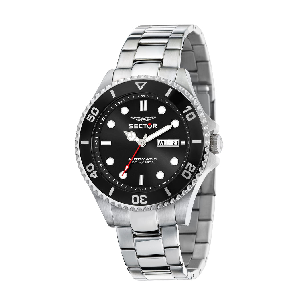 Sector No Limits watch R3223161021 230 Automatic Collection - Herenhorloge - 43 MM - Zilver/Zwart