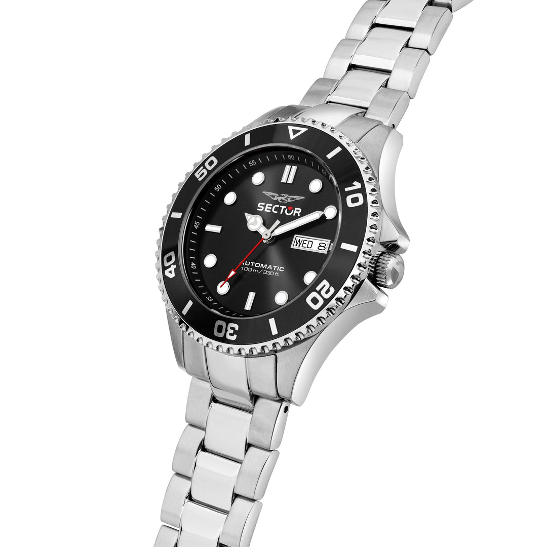 Sector No Limits watch R3223161021 230 Automatic Collection - Herenhorloge - 43 MM - Zilver/Zwart