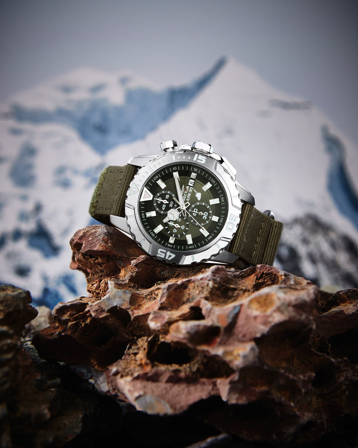 Sector No Limits Alpini 1872 R3273735005 - Limited Edition 1/1872 - Herenhorloge - 43 MM - Zilver/Groen