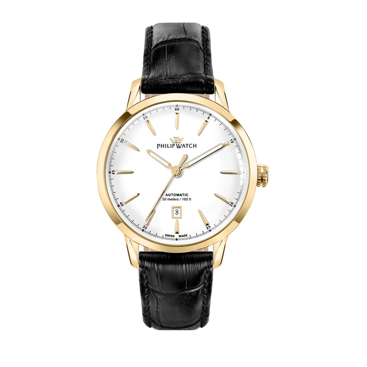 Philip Watch Sunray Classic R8221180018 - Automatisch Herenhorloge - 41 MM - Goud/Wit/Zwart