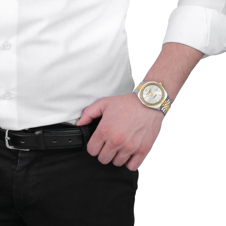 Philip Watch Caribe Urban R8223597025 - Automatisch Swiss Made Herenhorloge - 41 MM - Zilver/Goud