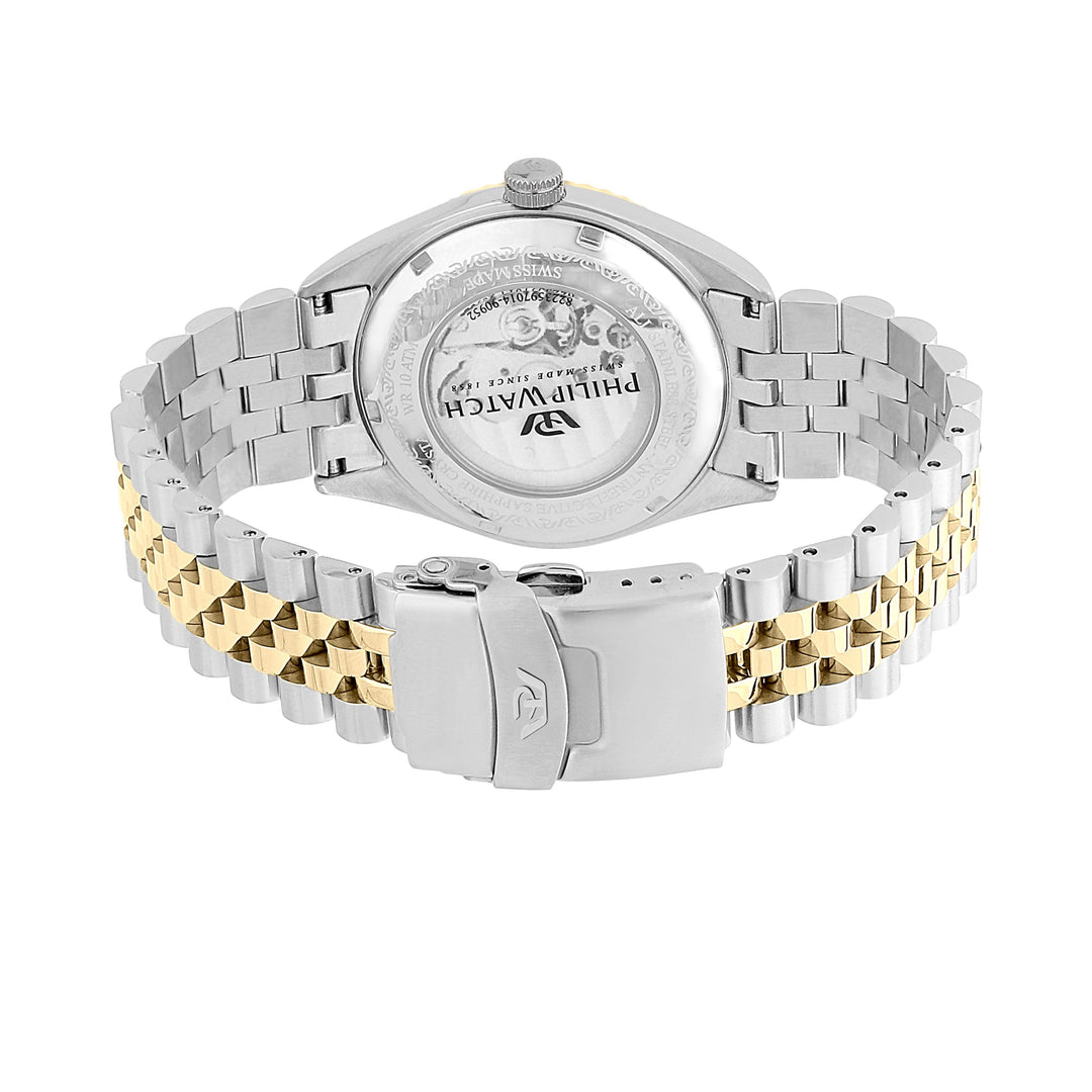 Philip Watch Caribe Urban R8223597025 - Automatisch Swiss Made Herenhorloge - 41 MM - Zilver/Goud
