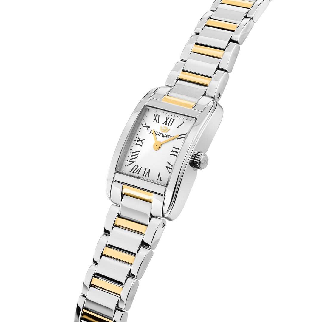 Philip Watch Museum Lady MINI R8253225508 - Swiss Made Dameshorloge - 22x31 MM - Goud/Zilver