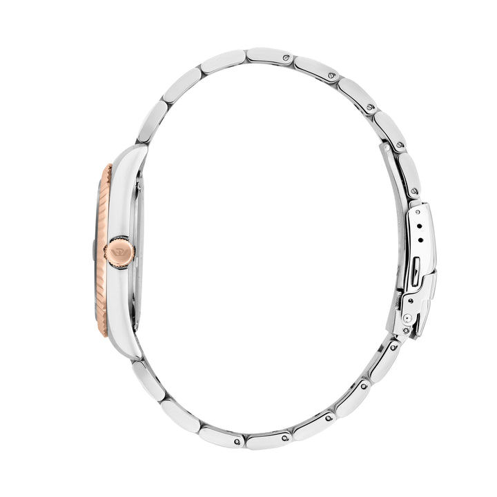 Philip Watch Caribe Urban R8253597124 - Swiss Made Herenhorloge - 39 MM - Zilver/Rosé Goud & Bruin