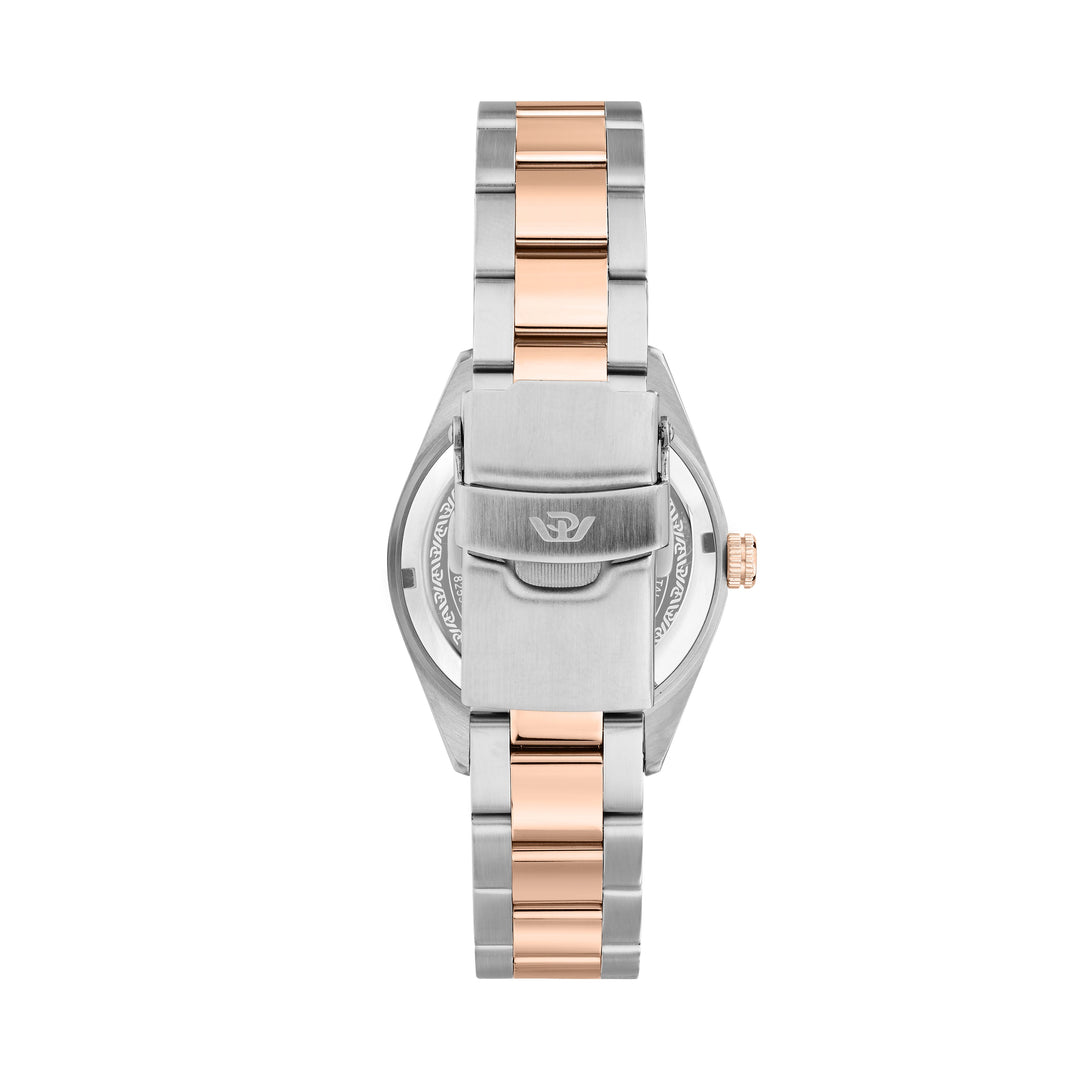 Philip Watch Caribe Urban R8253597124 - Swiss Made Herenhorloge - 39 MM - Zilver/Rosé Goud & Bruin