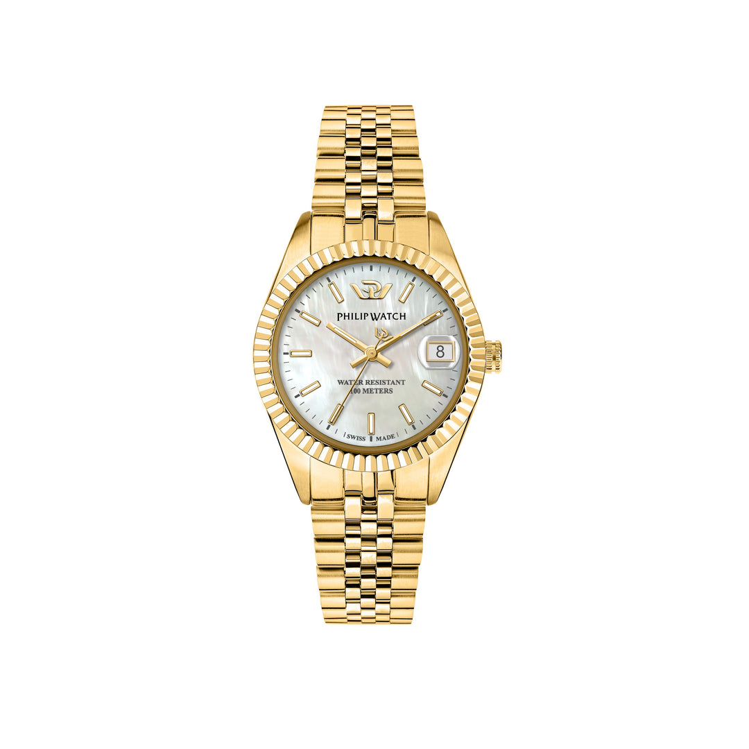 Philip Watch Caribe Urban Lady R8253597650 - Swiss Made Dameshorloge - 28 MM - Goud /MOP