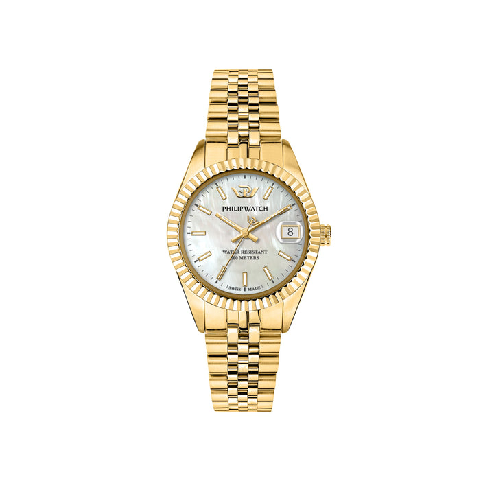 Philip Watch Caribe Urban Lady R8253597650 - Swiss Made Dameshorloge - 28 MM - Goud /MOP
