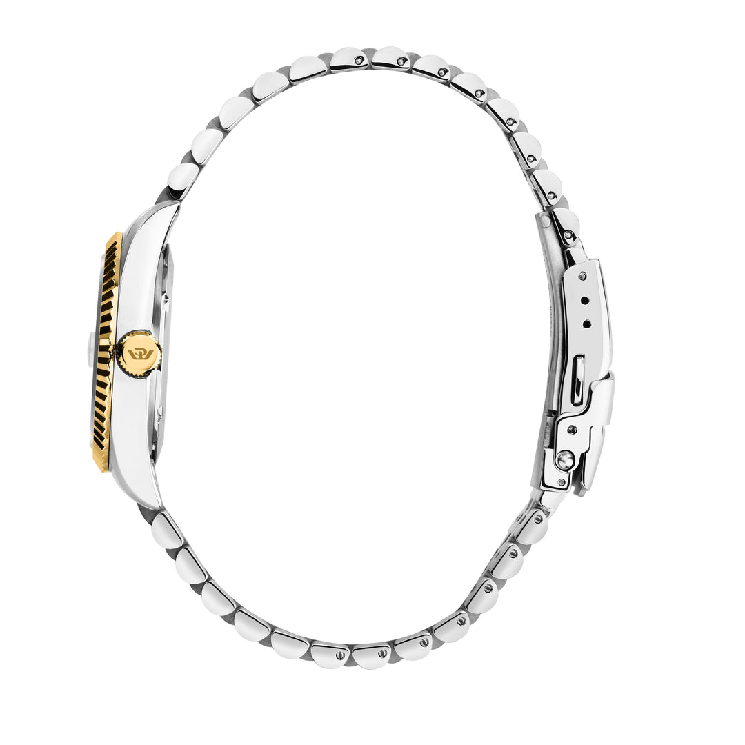Philip Watch Caribe Urban Lady R8253597656 - Swiss Made Dameshorloge - 31 MM - Zilver/Goud/Groen