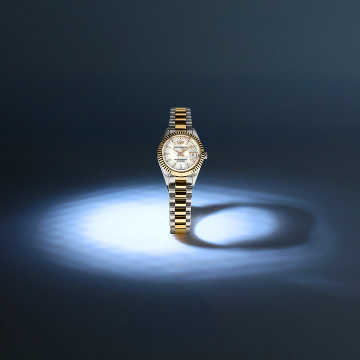 Philip Watch Caribe Urban Lady R8253597669 - Swiss Made Dameshorloge - 28 MM - Zilver/Goud