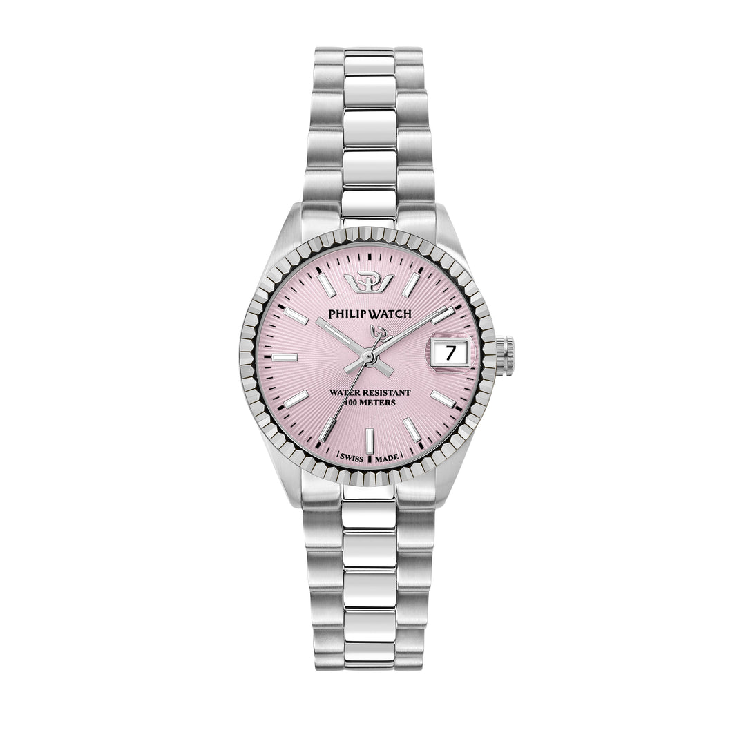 Philip Watch Caribe Urban R8253597678 - Swiss Made Dameshorloge - 31 MM - Zilver/Roze