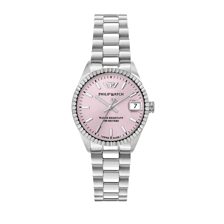 Philip Watch Caribe Urban R8253597678 - Swiss Made Dameshorloge - 31 MM - Zilver/Roze