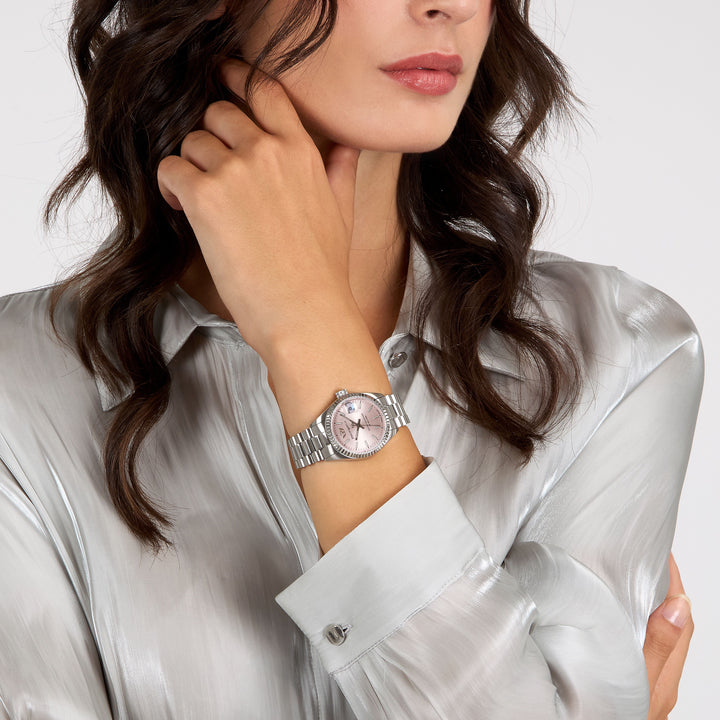 Philip Watch Caribe Urban R8253597678 - Swiss Made Dameshorloge - 31 MM - Zilver/Roze