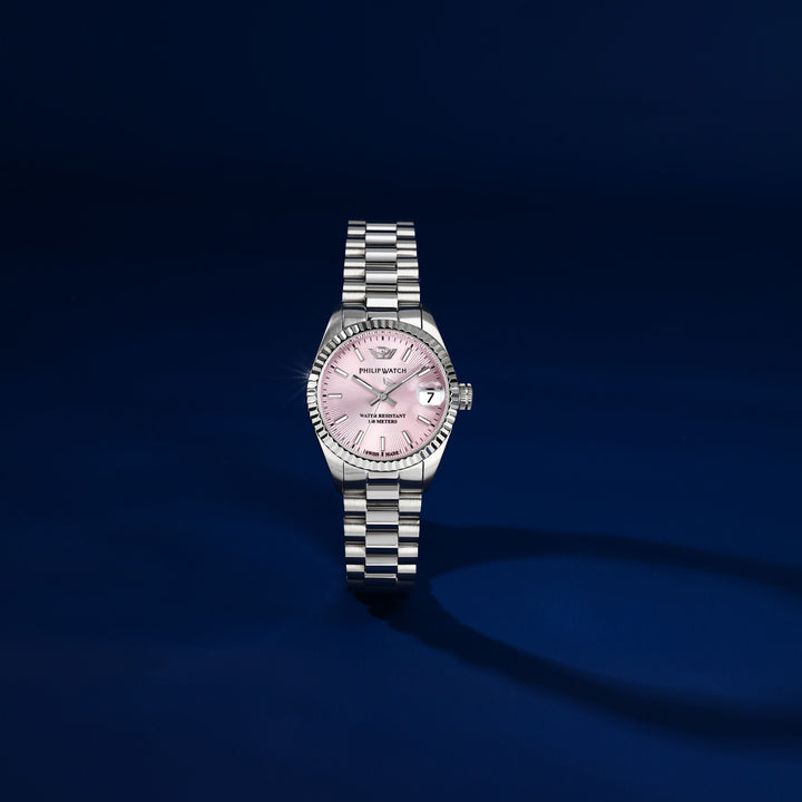 Philip Watch Caribe Urban R8253597678 - Swiss Made Dameshorloge - 31 MM - Zilver/Roze