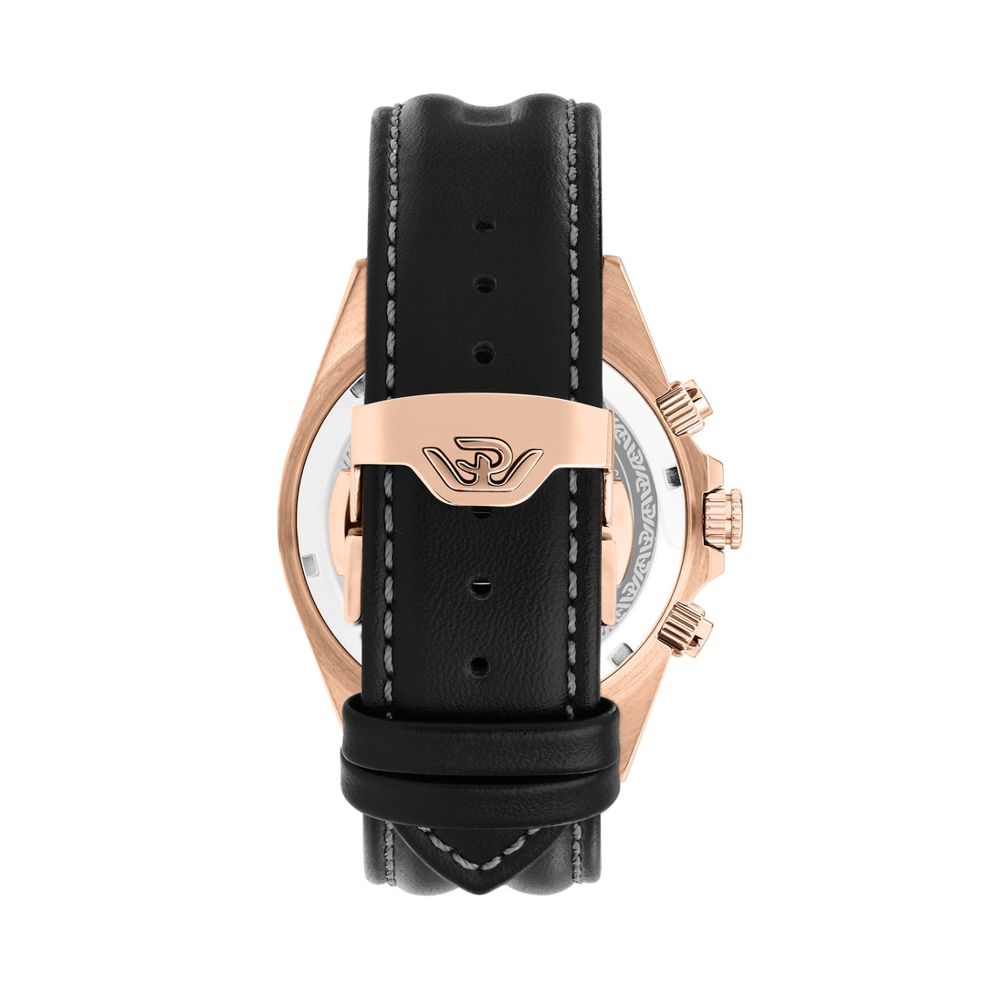 Philip Watch Caribe Sport R8271607003 - Chronograaf Swiss Made Herenhorloge - 42 MM - Zwart/Grijs/Rosé Goud