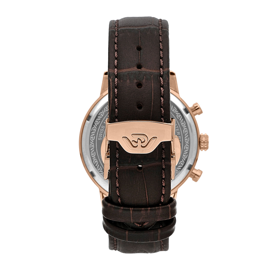 Philip Watch Sunray Classic R8271680004 - Chronograaf Swiss Made Herenhorloge - 41 MM - Wit/Rosé Goud