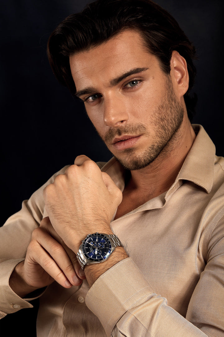 Philip Watch Blaze Sport R8273995017 - Chronograaf Swiss Made Herenhorloge - 42 MM - Zilver/Blauw