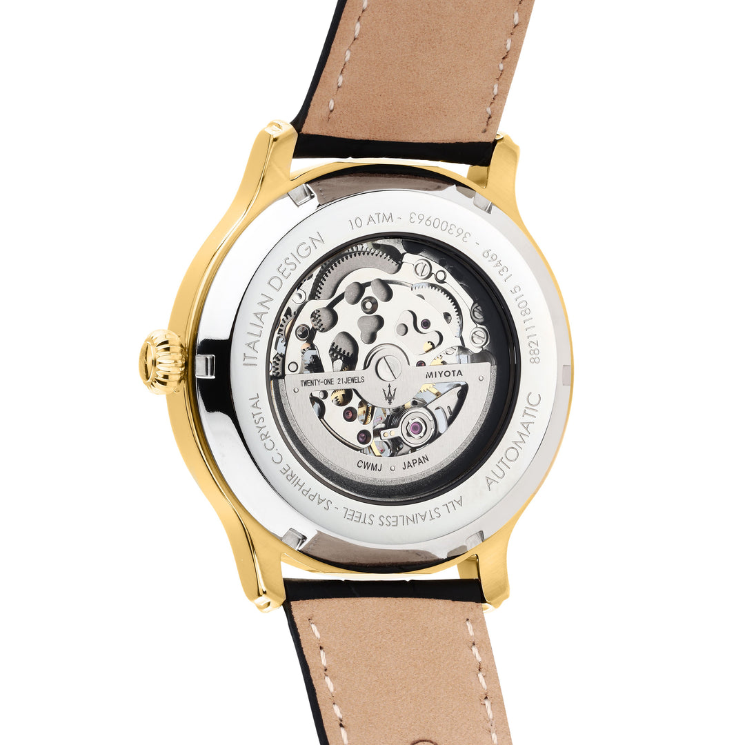 Maserati Epoca watch R8821118015 - Automatisch Herenhorloge - Goud/Wit/Zwart 42 MM
