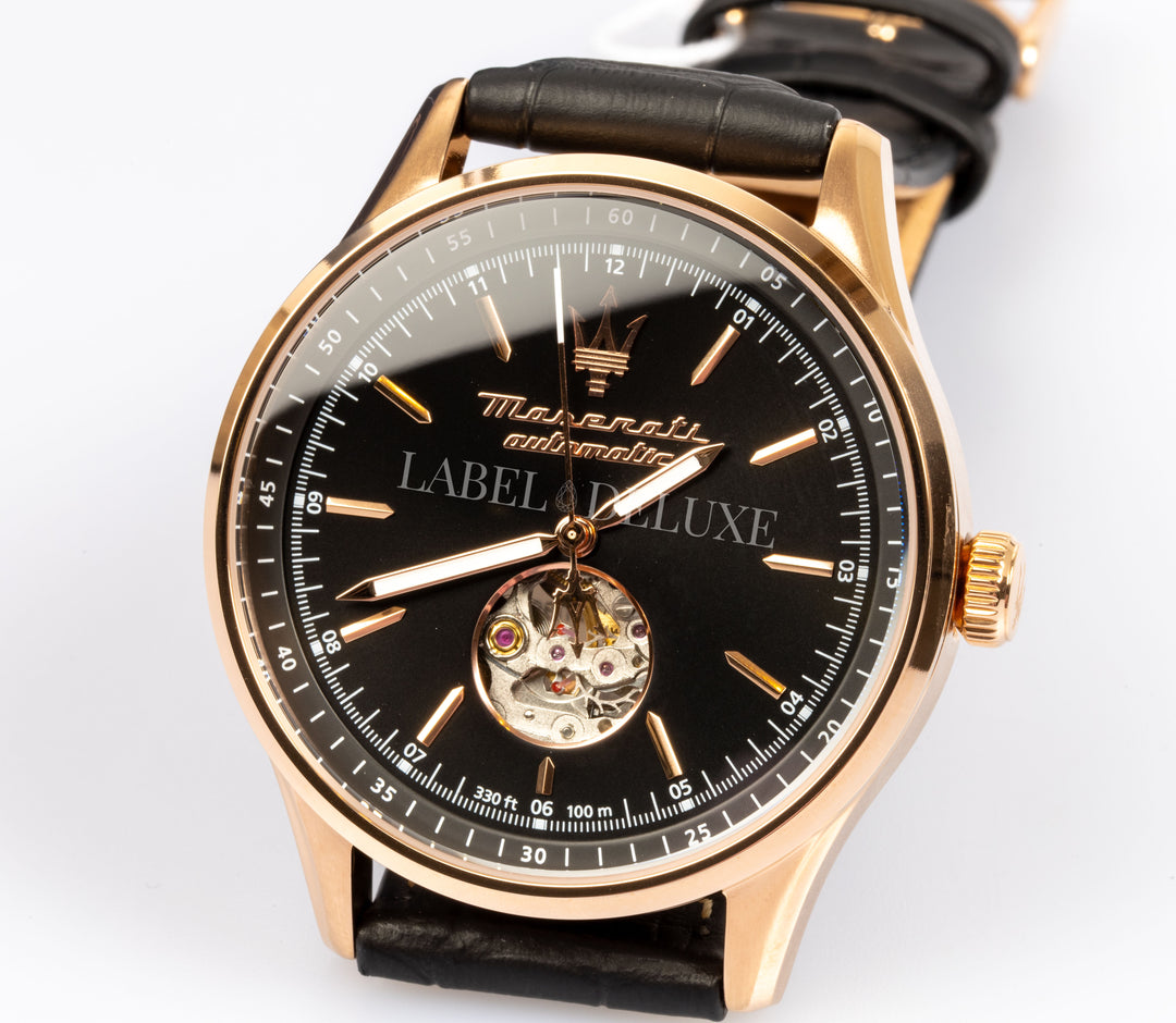 Maserati Sorpasso watch R8821124001 - Automatisch Herenhorloge - 42 mm - Rosé Goud/Zwart