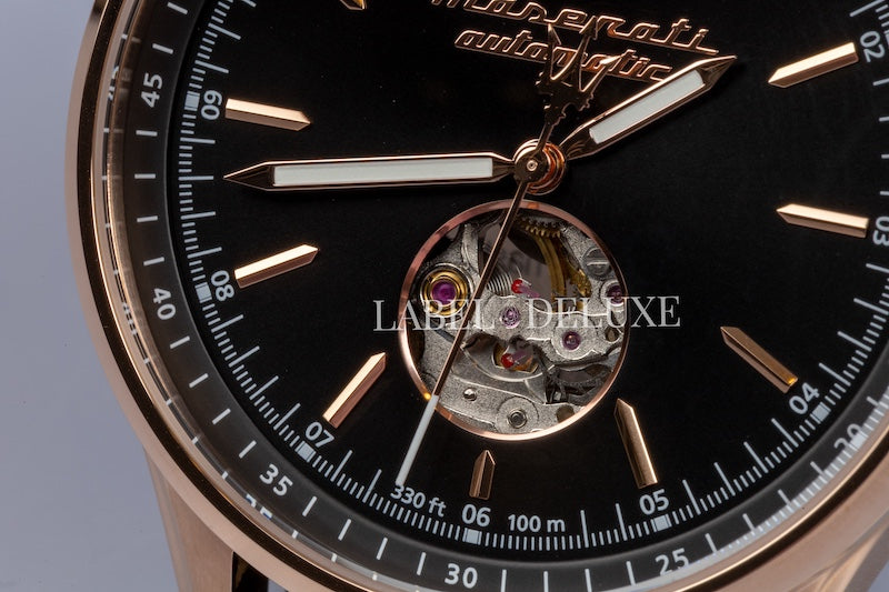 Maserati Sorpasso watch R8821124001 - Automatisch Herenhorloge - 42 mm - Rosé Goud/Zwart