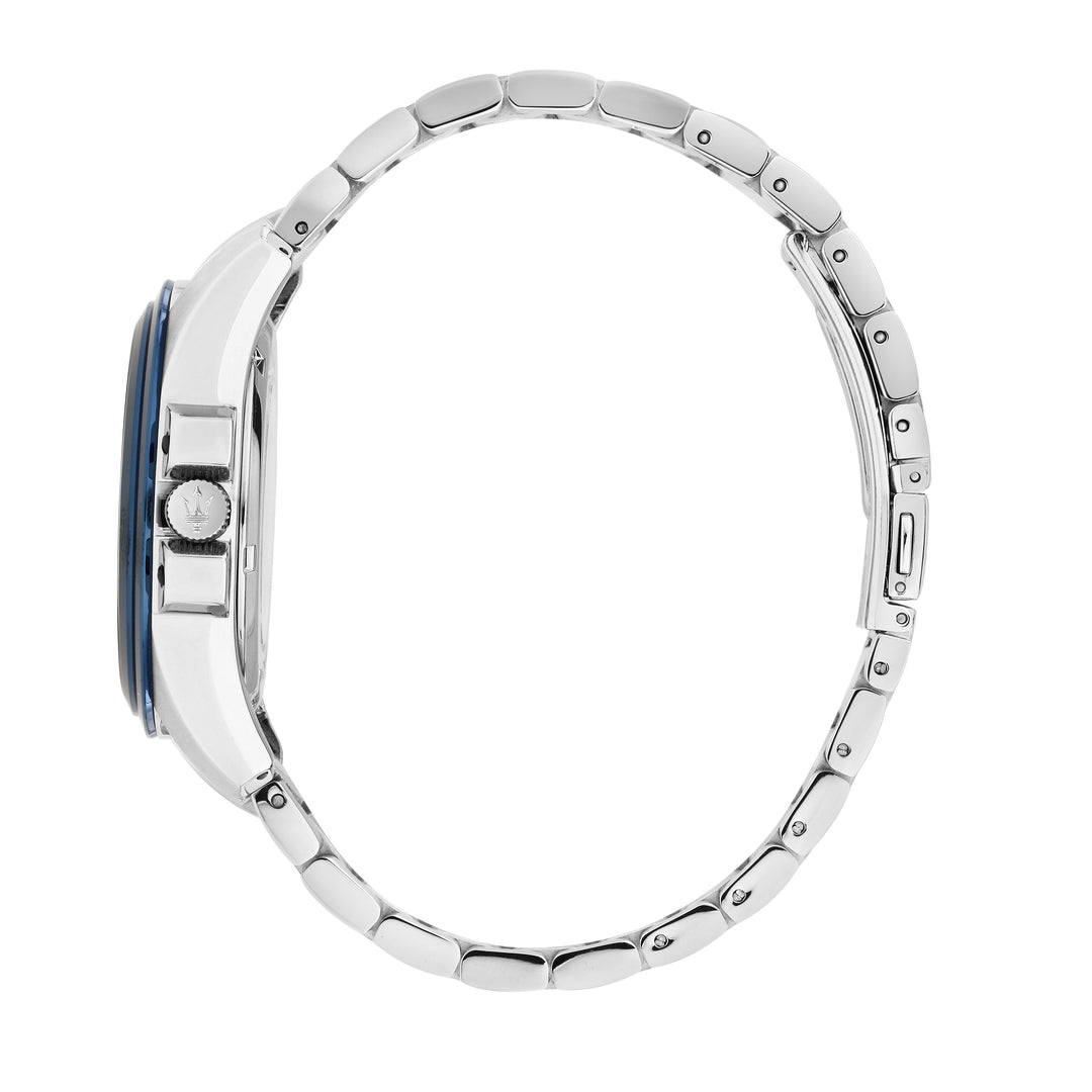 Maserati Traguardo watch R8823112006 - Automatisch Herenhorloge - 43 MM - Zilver/Blauw/Wit