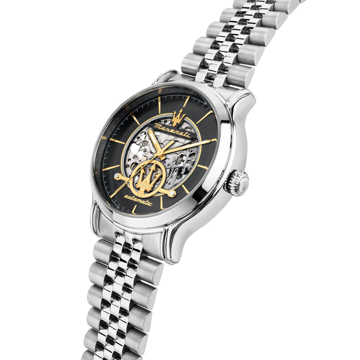 Maserati Epoca watch R8823118015 - Automatisch Herenhorloge - 42 mm - Zwart/Goud