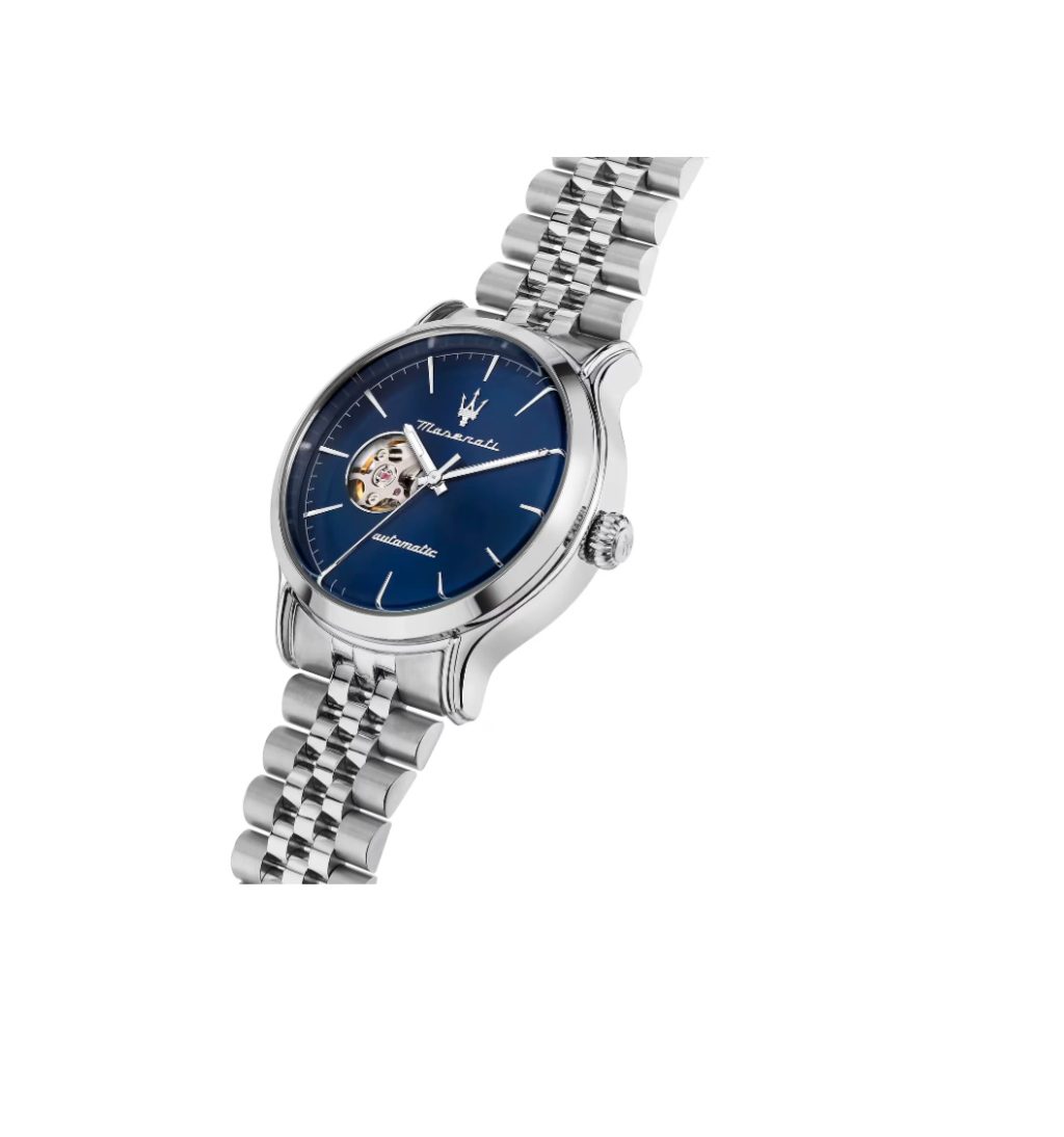 Maserati Epoca watch R8823118018 - Automatisch Herenhorloge - 42 MM - Zilver Blauw