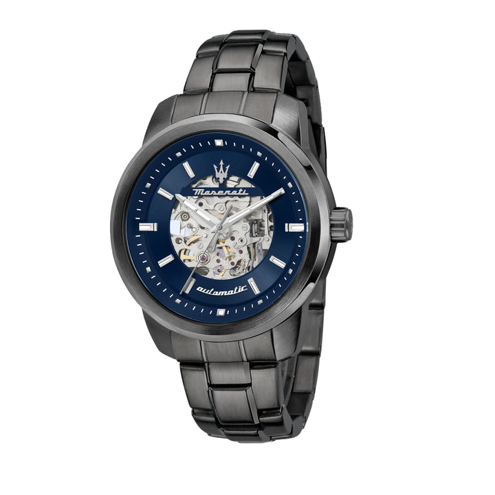Maserati Successo watch R8823121002 - Automatisch Herenhorloge - 44 MM - Gunmetal Blauw