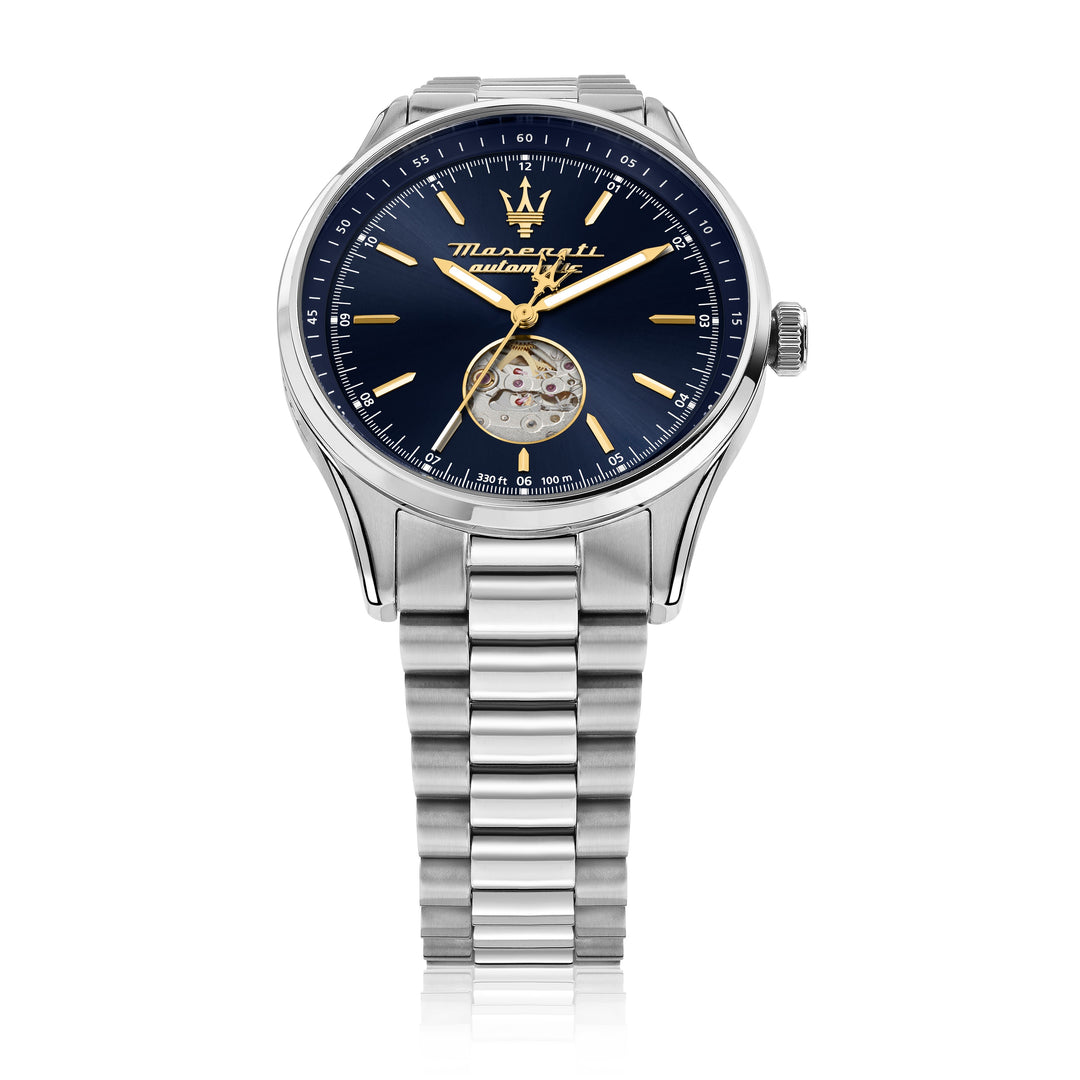 Maserati Sorpasso watch R8823124002 - Automatisch Herenhorloge - 42 mm - Zilver/Blauw