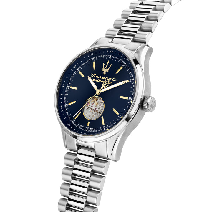 Maserati Sorpasso watch R8823124002 - Automatisch Herenhorloge - 42 mm - Zilver/Blauw