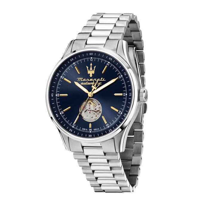 Maserati Sorpasso watch R8823124002 - Automatisch Herenhorloge - 42 mm - Zilver/Blauw